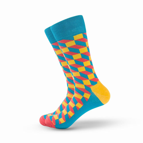 3D Mustard Crew Socks by FEET DRIFT