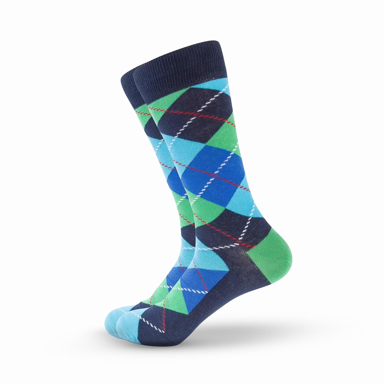 English Argyle Crew Socks by FEET DRIFT