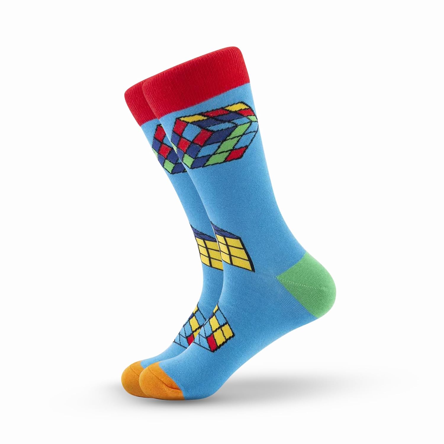 Rubik's Cube Crew Socks by FEET DRIFT