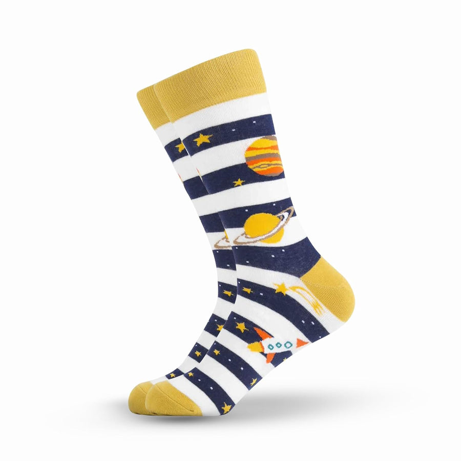 Yellow Space Crew Socks