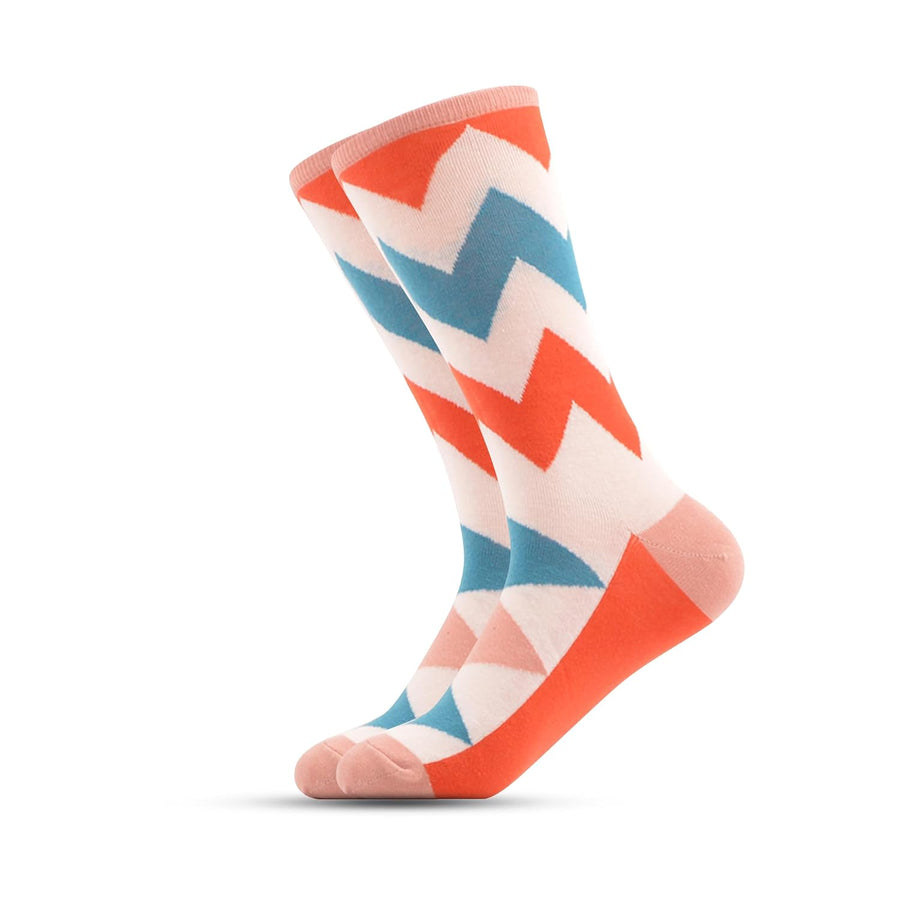 Zig Zag Crew Socks